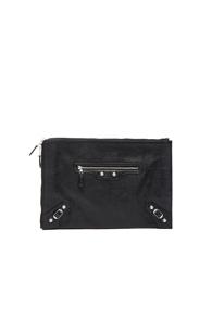 Balenciaga Giant Arena Pouch In Black