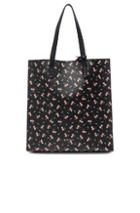 Givenchy Medium Pink Hibiscus Printed Stargate In Black,floral