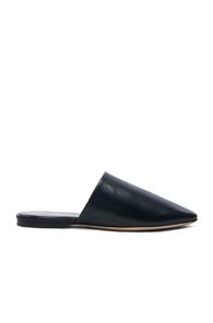 Saint Laurent Leather Bliss Mules In Black