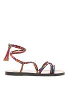 Valentino Embroidered Santeria Sandals In Abstract,neutrals