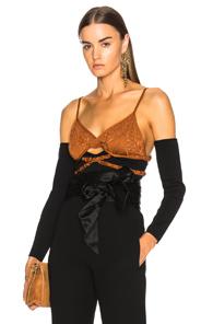 J.w. Anderson Cutout Top In Black,orange
