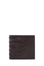 Alexander Mcqueen Rib Cage Billfold Wallet In Black
