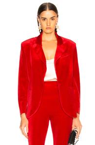 Norma Kamali Single Breasted Jacket In Red