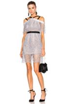 Self-portrait Tiered Mini Dress In Gray