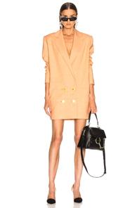 Carmen March Blazer Dress In Plaid,yellow