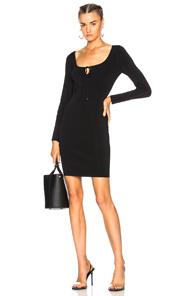 T By Alexander Wang Long Sleeve Mini Dress In Black