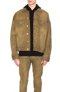 Fear Of God Selvedge Denim Trucker Jacket In Neutrals