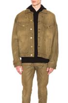Fear Of God Selvedge Denim Trucker Jacket In Neutrals