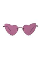 Saint Laurent Loulou Sunglasses In Pink
