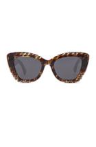 Fendi Logo Trim Sunglasses In Brown