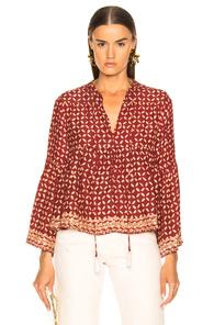 Natalie Martin Jerusha Top In Abstract,red