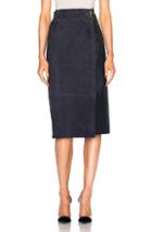 Tibi Suede Skirt In Blue