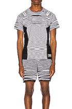 Adidas By Missoni City Runners Unite Tee In Black,gray,stripes