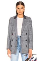 Rag & Bone Ellie Check Blazer In Blue,gray,plaid