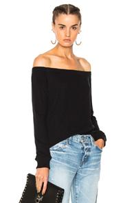 Enza Costa Off Shoulder Top In Black
