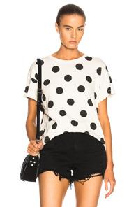 The Great Polka Dot Boxy Crew Tee In Neutrals,polka Dot