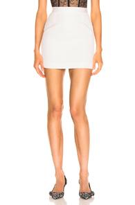Alessandra Rich High Waisted Mini Skirt In Neutral,white