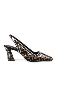 Fendi Ffreedom Slingback Heel In Brown,novelty