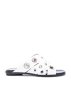 Proenza Schouler Eyelet Slide Sandals In White
