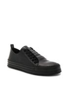 Ann Demeulemeester Leather Sneakers In Black