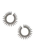 Oscar De La Renta Sea Urchin Large Crystal Earrings In Metallics