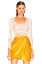 Dundas Crop Lace Top In White