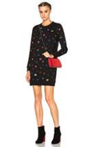 Kenzo Tanami Flower Sweater Dress In Black,abstract