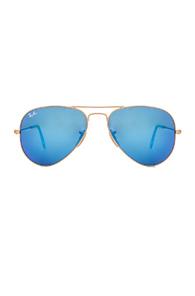 Ray-ban Aviator Sunglasses In Blue,metallics