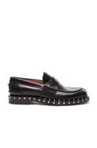 Valentino Soul Stud Leather Loafers In Black