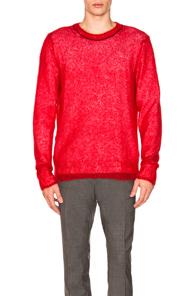 Marni Crew Neck Sweater In Red