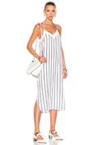 Equipment Dian Dress In Stripes,white