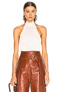 Petar Petrov Keith Tie Neck Top In White