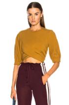 3.1 Phillip Lim Twist Crop Top In Yellow