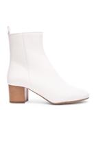 Isabel Marant Etoile Drew Leather Baby Jane Boots In White