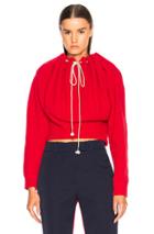 Calvin Klein 205w39nyc Drawstring Neck Sweater In Red