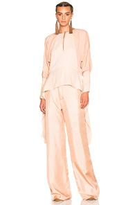 Lanvin Silk Woven Top In Pink