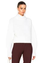Victoria Victoria Beckham Funnel Neck Sweater In White