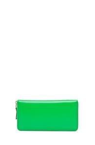 Comme Des Garcons Classic Long Wallet In Neon