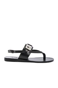 Ancient Greek Sandals X Peter Pilotto Leather Zoe Sandals In Black