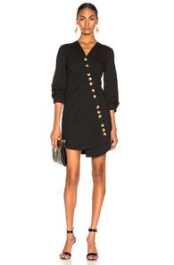 Tibi Asymmetrical Shirt Dress In Black