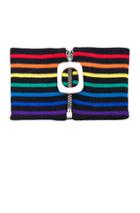 Jw Anderson Jwa Neckband In Black,stripes