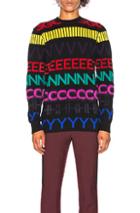 Givenchy Logo Knit In Black,blue,geometric Print,red