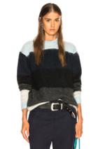 Acne Studios Albah Mohair Sweater In Black,blue,stripes