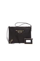 Balenciaga Metallic Papier Handle In Black