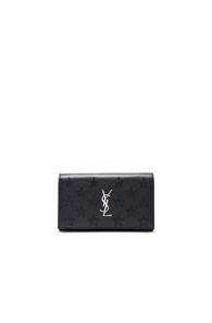 Saint Laurent California Monogram Chain Wallet In Black