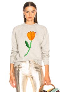 Ganni Lott Isoli Sweatshirt In Gray