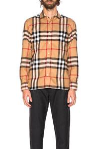 Burberry Richard Flannel In Neutral,plaid