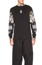 Marcelo Burlon Guisa Long Sleeve Tee In Black