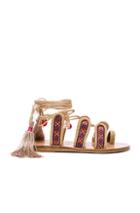 Elina Linardaki The Great Gatsby Sandals In Metallics,neutrals