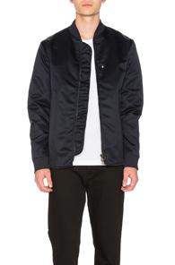Acne Studios Mylon Matt Bomber Jacket In Blue
